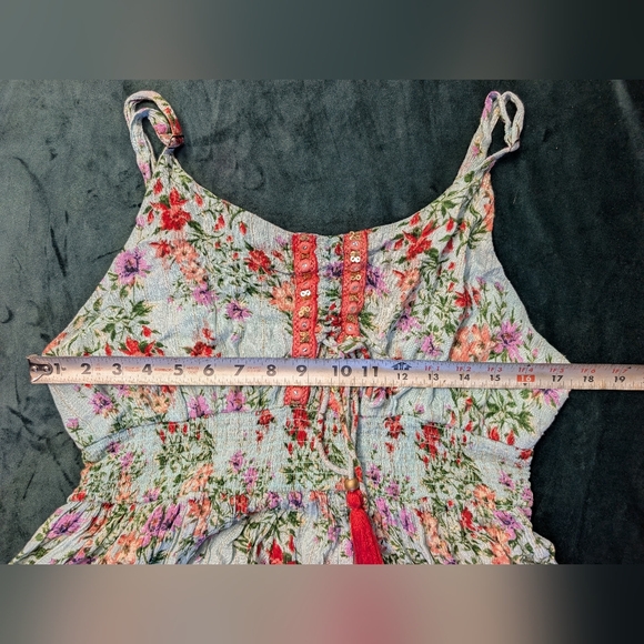 Sparkle Thread & Floral Print Maxi Dress - Picture 9 of 9